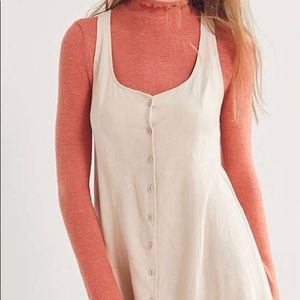 Linen Button Down Summer Mini Dress From UO!